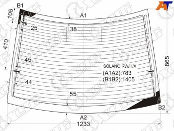 11 899 р. Стекло заднее (Цвет зеленый Обогрев Антенна) Lifan Solano 10-16 XYG SOLANO RW/H/X  с доставкой в г. Керчь. Увеличить фотографию 2