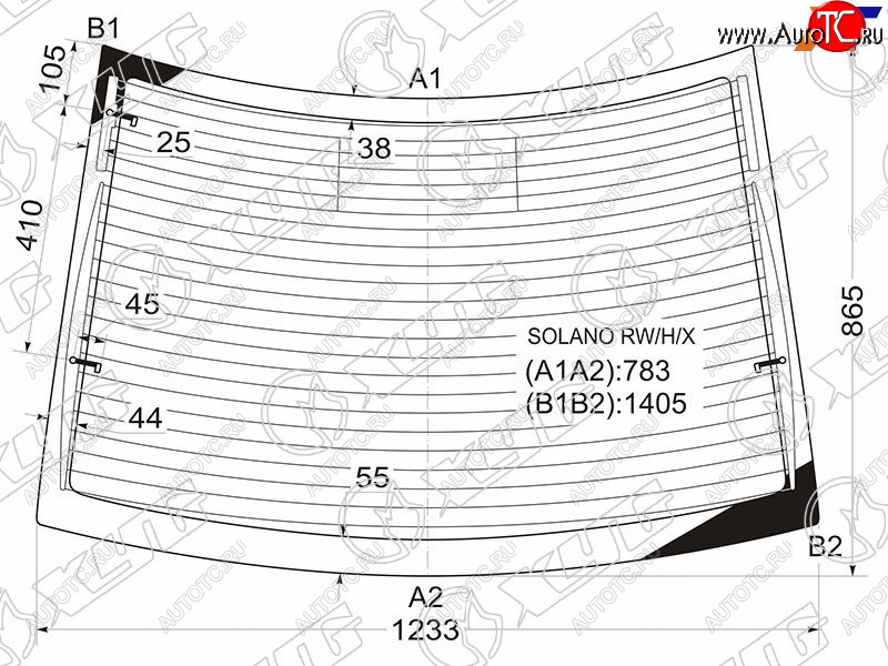 11 899 р. Стекло заднее (Цвет зеленый Обогрев Антенна) Lifan Solano 10-16 XYG SOLANO RW/H/X  с доставкой в г. Керчь