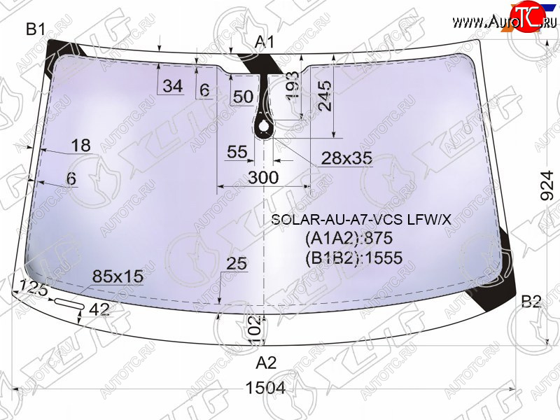 23 399 р. Стекло лобовое (Атермальное Датчик дождя Молдинг) XYG Audi A7 4G лифтбэк дорестайлинг (2010-2014)  с доставкой в г. Керчь