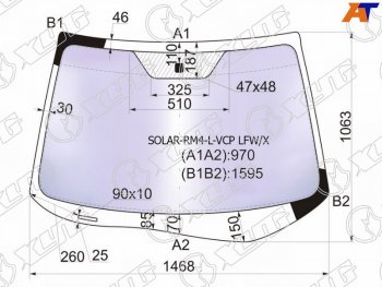 23 399 р. Стекло лобовое атермальное HONDA CR-V RM1RM4 12-17 (Solar-X защита от ультрафиолета)                XYG SOLAR-RM4-L-VCP LFW/X  с доставкой в г. Керчь. Увеличить фотографию 1