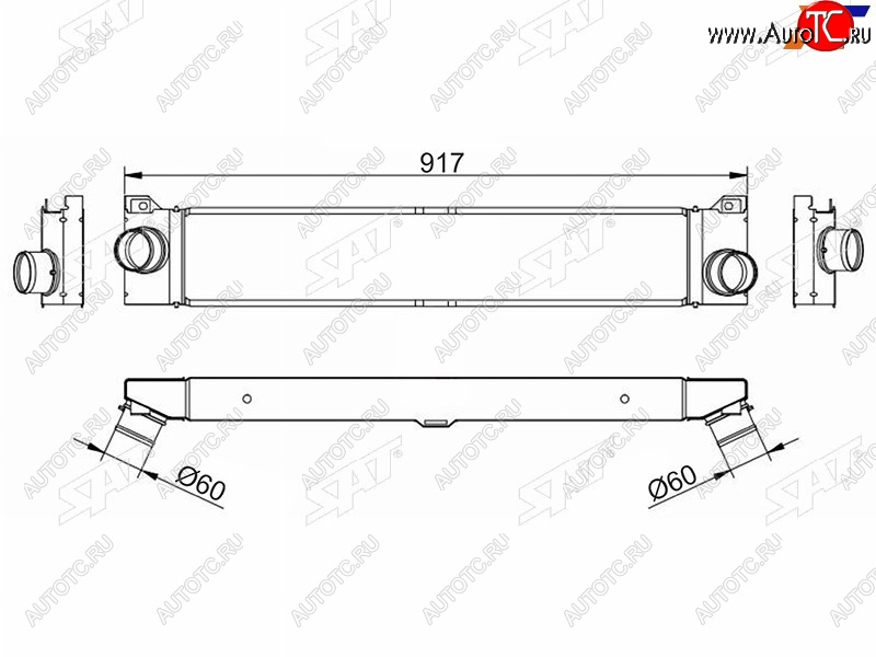 8 999 р. Интеркулер CITROEN JUMPER 06FIAT DUCATO 06-PEUGEOT BOXER 06- SAT ST-0384K1  с доставкой в г. Керчь