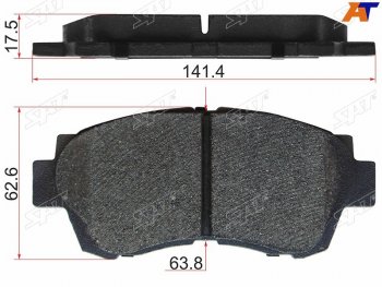 1 059 р. Колодки тормозные перед FL-FR SAT   Toyota Crown ( S130,  S140,  XS10,  S150,  S170,  S180,  S200,  S220) - Mark 2 ( X80,  X90,  X100,  Qualis,  X110)  с доставкой в г. Керчь. Увеличить фотографию 2