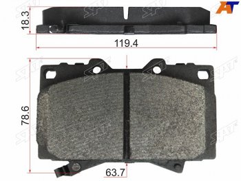 1 639 р. Колодки тормозные перед FL-FR SAT   Toyota Land Cruiser  100 (1998-2007) дорестайлинг, 1-ый рестайлинг, 2-ой рестайлинг (с керамическим наполнением)  с доставкой в г. Керчь. Увеличить фотографию 3