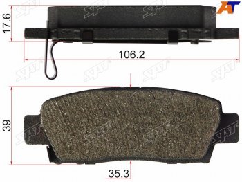 739 р. Колодки тормозные зад LH-RH SAT  Toyota Cresta  X100 - Mark 2 ( X100,  Qualis,  X110,  Blit)  с доставкой в г. Керчь. Увеличить фотографию 2