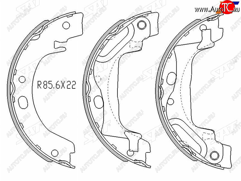1 259 р. Колодки барабанные задние RH-LH SAT Toyota Corolla E120 хэтчбек рестайлинг (2004-2007) с доставкой в г. Керчь Увеличить фотографию 1 1 259 р. Колодки барабанные задние RH-LH SAT Toyota Corolla E120 хэтчбек рестайлинг (2004-2007) с доставкой в г. Керчь