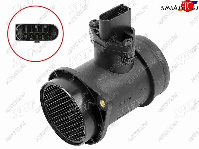 2 799 р. Датчик расхода воздуха 1.8T AWTAWM AUDI A6 02-05Superb 02-08Passat 01-05 SAT ST-06A 906 461 NX  с доставкой в г. Керчь