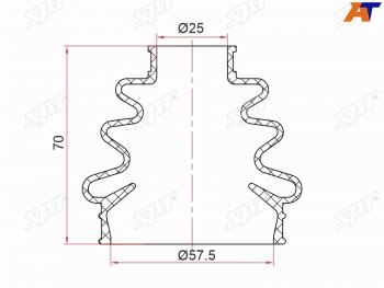 389 р. Пыльник шрус наружный зад  BMW X5 E53 00-06 M54M57M62 5-SERIES E39 96-03 M62M51M57 7-SERIES 94 SAT ST-105-0009  с доставкой в г. Керчь. Увеличить фотографию 1
