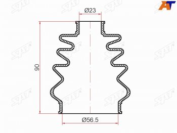 329 р. Пыльник шрус наружный CHEVROLET AVEO T200250 05-15LACETTI J200 04-13LANOS T100 05-09 SAT ST-105-0012  с доставкой в г. Керчь. Увеличить фотографию 1