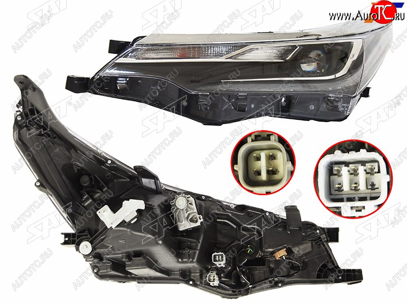 20 449 р. Фара левая (LED) SAT  Toyota Corolla  E180 (2016-2019) рестайлинг  с доставкой в г. Керчь
