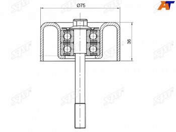 Ролик приводного ремня обводной NISSAN TEANAMURANO 08- SAT ST-11925-JA11A