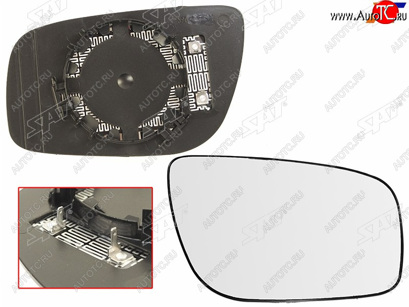 739 р. Полотно зеркала Mercedes-Benz E-Class 06-09 (Справа Обогрев асферическое) SAT ST-121-0052  с доставкой в г. Керчь