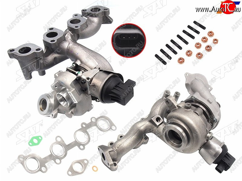 34 999 р. Турбина Audi A3 03-13  Volkswagen Golf 08-16  Passat 05-11  Audi S3 08-12  Skoda Yeti 09-18  Vo SAT ST-132-0035  с доставкой в г. Керчь