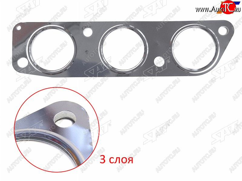349 р. Прокладка выпускного коллектора MITSUBISHI OUTLANDERPAJEROMONTERO SPORT 6B31 3.0 V6 09- (LH=RH) SAT ST-1555A246  с доставкой в г. Керчь