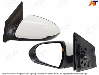 Боковое левое зеркало (механическое) SAT Hyundai Solaris  HCR (2017-2022) седан дорестайлинг, седан рестайлинг