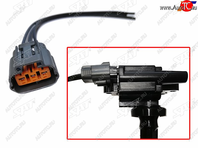 219 р. Разъем катушки зажигания NISSAN VQ23DEVQ25DEVQ35DEVQ40DEVG33E 02-J31Z50R50R51ME50E51U30M SAT ST-163-0008  с доставкой в г. Керчь