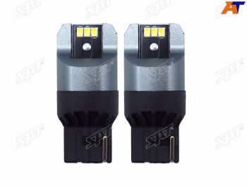 659 р. Лампа дополнительного освещения 12V W21W 3W330LM Canbus LED (Комплект 2 шт.) SAT ST-175-0062  с доставкой в г. Керчь. Увеличить фотографию 1