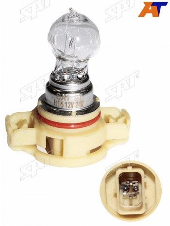 349 р. Лампа головного освещения галогенная H16 PSX24W 12V24W (Цоколь H16 Евро) SAT ST-175-0080  с доставкой в г. Керчь. Увеличить фотографию 1