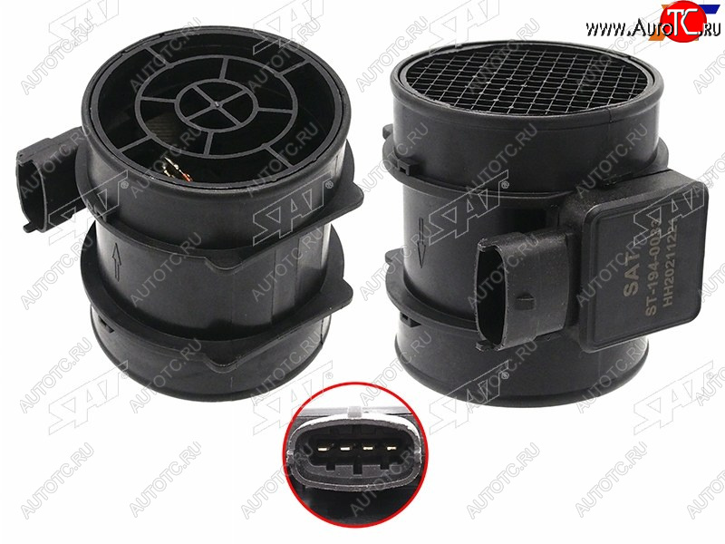 2 299 р. Расходомер воздуха OPEL ASTRA G 98-05 ASTRA H 04-10 CORSA C 00-06 VECTRA B 95-03 VECTRA C 02-08  SAT ST-194-0033  с доставкой в г. Керчь