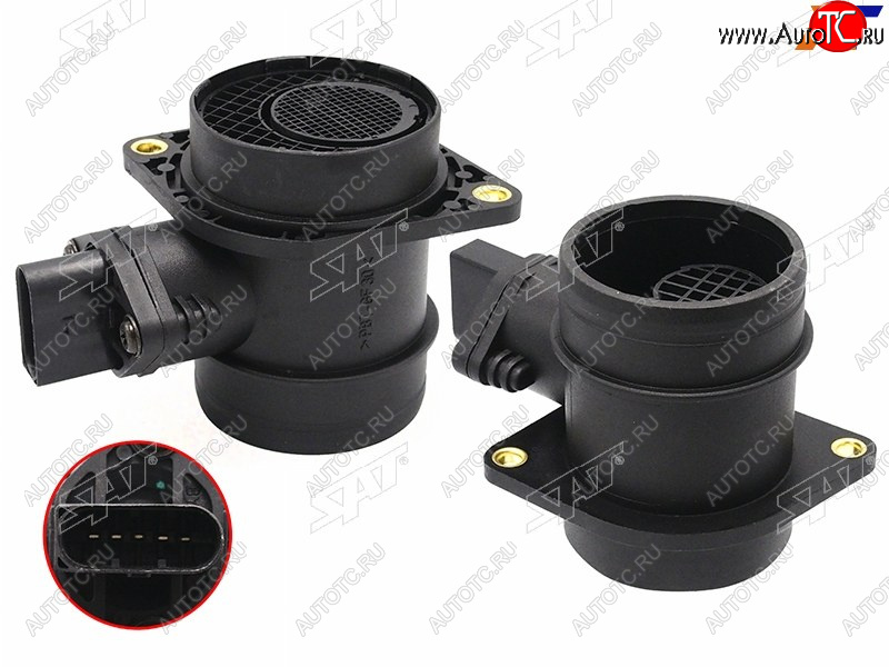 2 199 р. Датчик массового расхода воздуха VW PASSAT 06-11 GOLF 04-09 JETTA 02-11 SAT ST-194-0051  с доставкой в г. Керчь