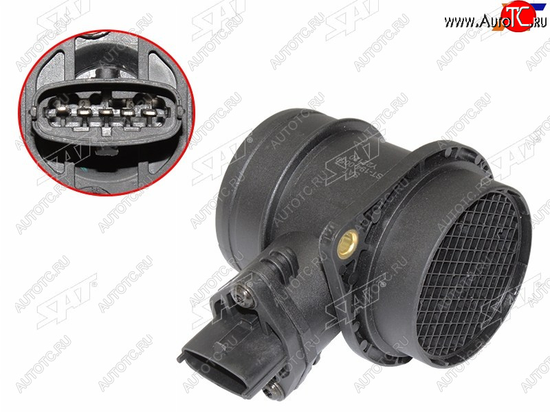 2 559 р. Датчик массового расхода воздуха LADA KALINA 04-13 PRIORA 08-15 GAZEL 94-02 SOBOL 97-13 VOLGA 07 SAT ST-194-0059  с доставкой в г. Керчь