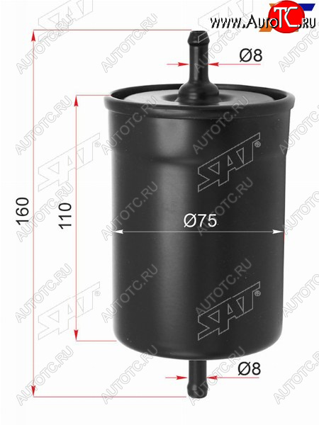 359 р. Фильтр топливный AUDI A4 94-01A6 97-05VW GOLF 91-99PASSAT 88-05FORD GALAXY 95-06 SAT ST-1H0201511A  с доставкой в г. Керчь