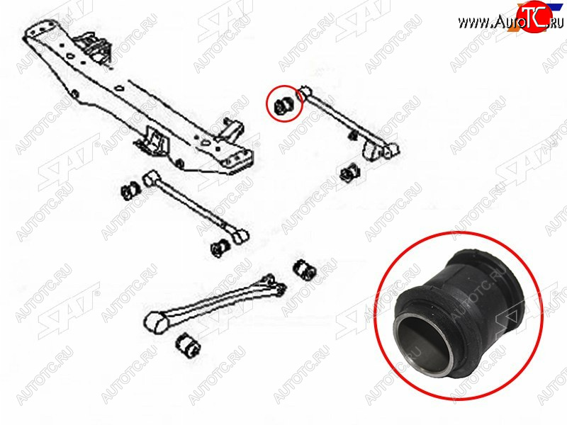 259 р. Сайлентблок Subaru Impreza 92-07  Legacy 89-98 SAT ST-20251-AA031  с доставкой в г. Керчь