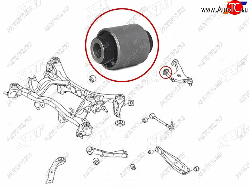 319 р. Сайлентблок Subaru Forester 07-19  Impreza 07-14  Legacy 03-15  Outback 03-15 SAT ST-20252-XA01A-BU  с доставкой в г. Керчь