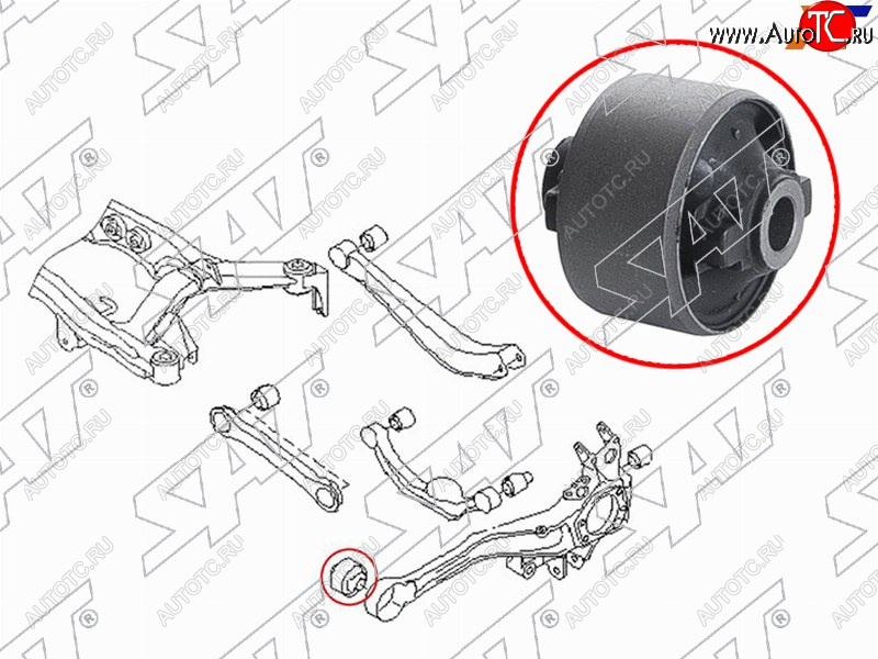 439 р. Сайлентблок Subaru Legacy 98-09  Outback 98-09  Legacy B4 98-03 SAT ST-20254-AE050  с доставкой в г. Керчь