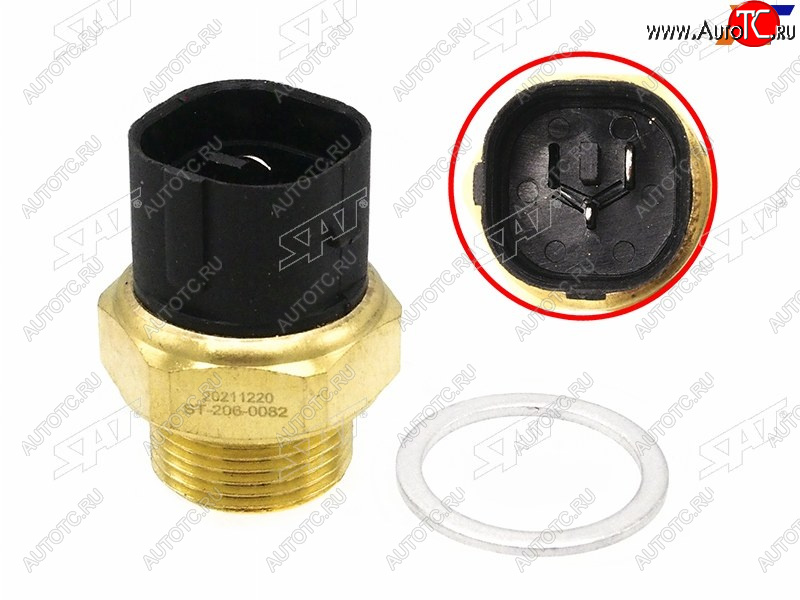 439 р. Датчик температуры ОЖ VW POLO 91-02 GOLF 92-01 SKODA OCTAVIA 97-00 AUDI A3 97-00 SAT ST-206-0082  с доставкой в г. Керчь