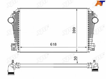 14 849 р. Интеркулер VOLKSWAGEN AMOROK 09- SAT ST-211-0016  с доставкой в г. Керчь. Увеличить фотографию 1