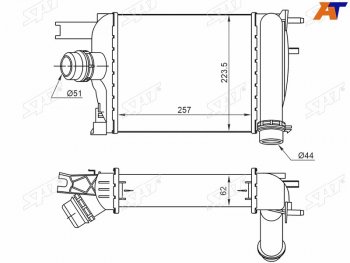 6 299 р. Интеркулер RENAULT DUSTER 1,5DARKANA 1,3 19- SAT ST-211-0015  с доставкой в г. Керчь. Увеличить фотографию 1