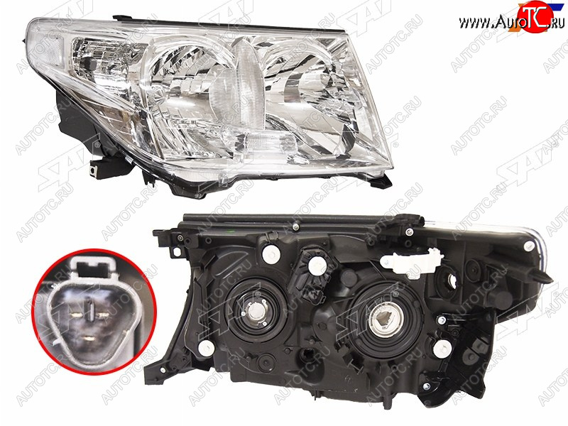 7 999 р. Фара Toyota Land Cruiser (J200) 07-12 (Справа Галоген С электрокорректором) SAT ST-212-11M1R-LD-E  с доставкой в г. Керчь