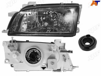 Фара левая (чёрный хрусталь) SAT Toyota Carina E  T190 (1992-1996) лифтбэк дорестайлинг, седан дорестайлинг