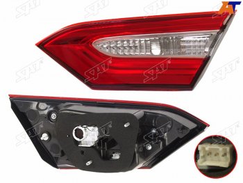4 999 р. Правый фонарь (внутренний) SAT Toyota Camry XV70 дорестайлинг (2017-2021)  с доставкой в г. Керчь. Увеличить фотографию 2
