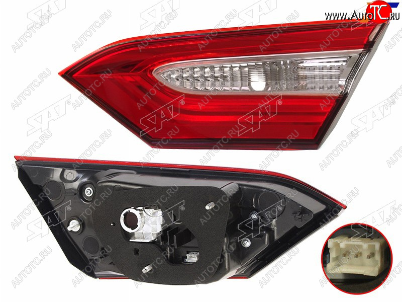 4 999 р. Правый фонарь (внутренний) SAT Toyota Camry XV70 дорестайлинг (2017-2021)  с доставкой в г. Керчь