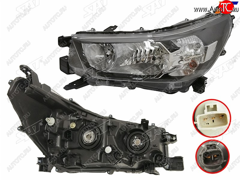 17 749 р. Фара левая (галоген) SAT  Toyota Hilux  AN120 (2020-2025) 2-ой рестайлинг  с доставкой в г. Керчь