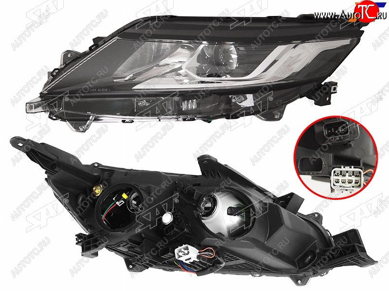 13 399 р. Фара левая (с электрокорректором) SAT  Mitsubishi L200  5 KK,KL (2018-2022) рестайлинг  с доставкой в г. Керчь