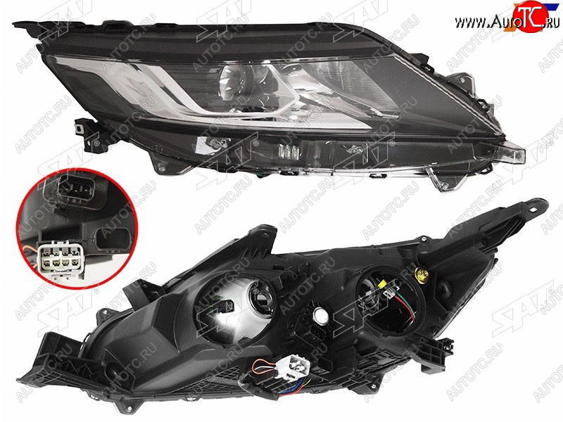 13 399 р. Фара правая (с электрокорректором) SAT Mitsubishi L200 5 KK,KL рестайлинг (2018-2022)  с доставкой в г. Керчь