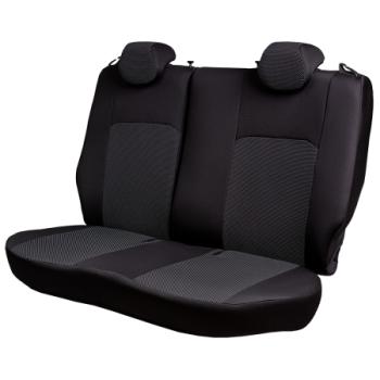 3 799 р. Комплект чехлов для сидений (1+2 мес. Жаккард) ДУБЛИН Lord Autofashion Peugeot Boxer 290 (2014-2025) (черный, вставка Ёж белый)  с доставкой в г. Керчь. Увеличить фотографию 4