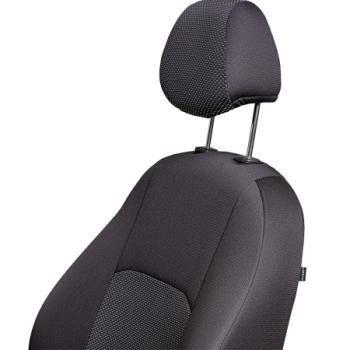3 799 р. Комплект чехлов для сидений (1+2 мес. Жаккард) ДУБЛИН Lord Autofashion Peugeot Boxer 290 (2014-2025) (черный, вставка Ёж белый)  с доставкой в г. Керчь. Увеличить фотографию 3