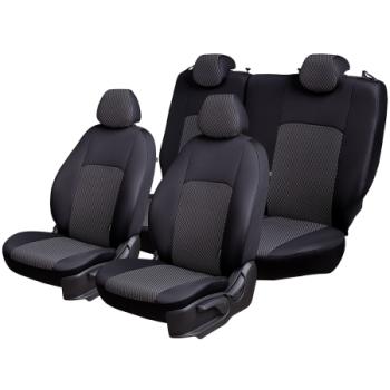 3 799 р. Комплект чехлов для сидений (1+2 мес. Жаккард) ДУБЛИН Lord Autofashion  CITROEN Jumper  290 (2014-2022), Fiat Ducato  290 (2014-2025), Peugeot Boxer  290 (2014-2025) (черный, Прямоугольник черный)  с доставкой в г. Керчь. Увеличить фотографию 4