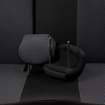 5 299 р. Комплект чехлов для сидений (ЦЗС Жаккард) Дублин Lord Autofashion  Лада нива 4х4  2131 (2019-2025) 5 дв. 1-ый рестайлинг, Урбан 5 дв. рестайлинг, (Legend) 5 дв. 2-ой рестайлинг (черный, вставка Сеул серая)  с доставкой в г. Керчь. Увеличить фотографию 3