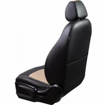 6 599 р. Комплект чехлов для сидений (к.Drive Active РЗСиС 60/40 3Г Илана+Орегон) ТУРИН-3 ст ЛАЙН Lord Autofashion  Лада Гранта FL ( 2191,  2190,  2194,  2192) (2018-2025) лифтбэк рестайлинг, седан рестайлинг, универсал рестайлинг, хэтчбек рестайлинг (черный, вставка бежевая, строчка бежевая)  с доставкой в г. Керчь. Увеличить фотографию 3