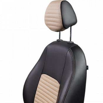 6 599 р. Комплект чехлов для сидений (к.Drive Active РЗСиС 60/40 3Г Илана+Орегон) ТУРИН-3 ст ЛАЙН Lord Autofashion  Лада Гранта FL ( 2191,  2190,  2194,  2192) (2018-2025) лифтбэк рестайлинг, седан рестайлинг, универсал рестайлинг, хэтчбек рестайлинг (черный, вставка бежевая, строчка бежевая)  с доставкой в г. Керчь. Увеличить фотографию 4