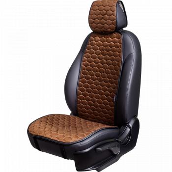 Накидка на сиденье (1 место Афины) МОНРО ст СОТА Lord Autofashion  (коричневый, строчка бежевая)
