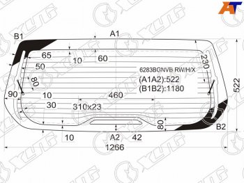 Стекло заднее (Цвет зеленый Обогрев) Opel Zafira 99-05  Subaru Traviq 01-04 XYG 6283BGNVB RW/H/X