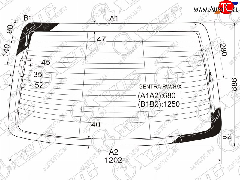 7 999 р. Стекло заднее (Цвет зеленый Обогрев Антенна) Chevrolet Aveo 05-11  Nexia 20-  Daewoo Gentra 05-1 XYG GENTRA RW/H/X  с доставкой в г. Керчь