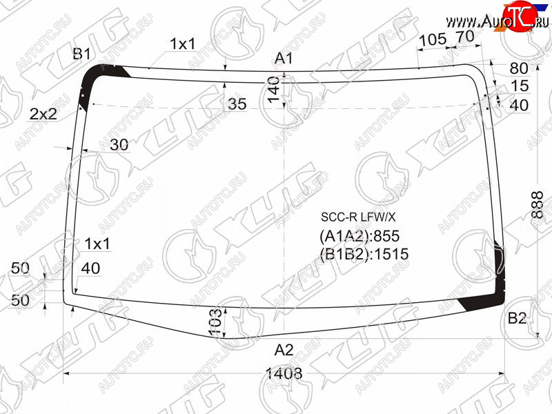 5 249 р. Стекло лобовое Honda Mobilio 01-08  Mobilio Spike 02-08 XYG SCC-R LFW/X  с доставкой в г. Керчь