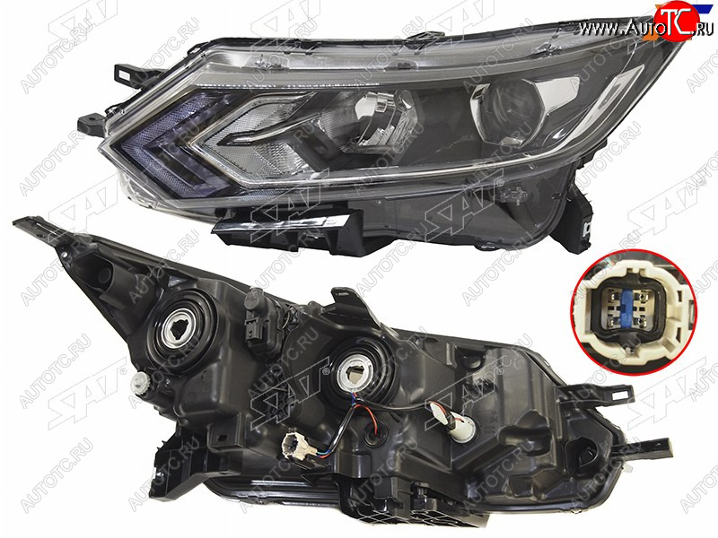 9 999 р. Фара левая ( галоген, LED) SAT  Nissan Qashqai  2 (2017-2022) J11 рестайлинг  с доставкой в г. Керчь