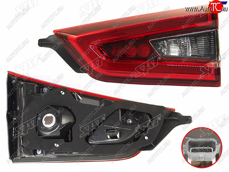 4 399 р. Правый фонарь (LED, внутренний) SAT Nissan Qashqai 2 J11 рестайлинг (2017-2022)  с доставкой в г. Керчь